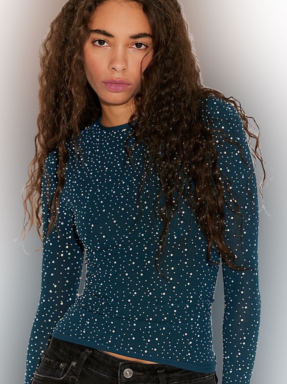 Free People Night Sky Long Sleeve Sz XS/S NWT